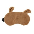 thumbnail image 1 of Unique Bargains 1 Pc Adjustable Cartoon Rabbit Eye Mask for Home Fleece Coffee Color, 1 of 4