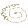 thumbnail image 1 of Unique Bargains 1 Pc Adjustable Waist Belt Delicate Moon Pendant Adjustable Waist Cord Women Gold Tone, 1 of 6