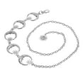 thumbnail image 1 of Unique Bargains 1 Pc Adjustable Waist Belt Delicate Moon Pendant Adjustable Waist Cord Women Silver Tone, 1 of 6