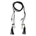 thumbnail image 1 of Unique Bargains 1 Pc Adjustable Waist Belt Elegant Ancient Style Tassel Vintage Waist Chain Women Black, 1 of 5