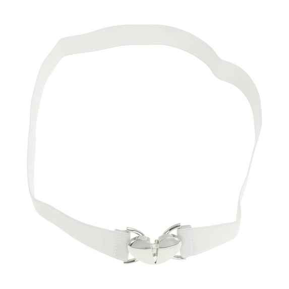 Unique Bargains 1 Pc Adjustable Waist Belt Heart Pattern Waist Cord White