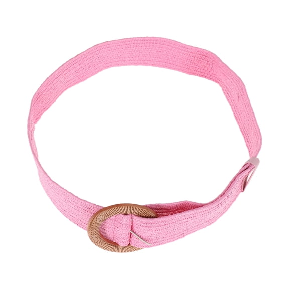 Unique Bargains 1 Pc Adjustable Waist Belt Round Clasp Waist Cord Pink