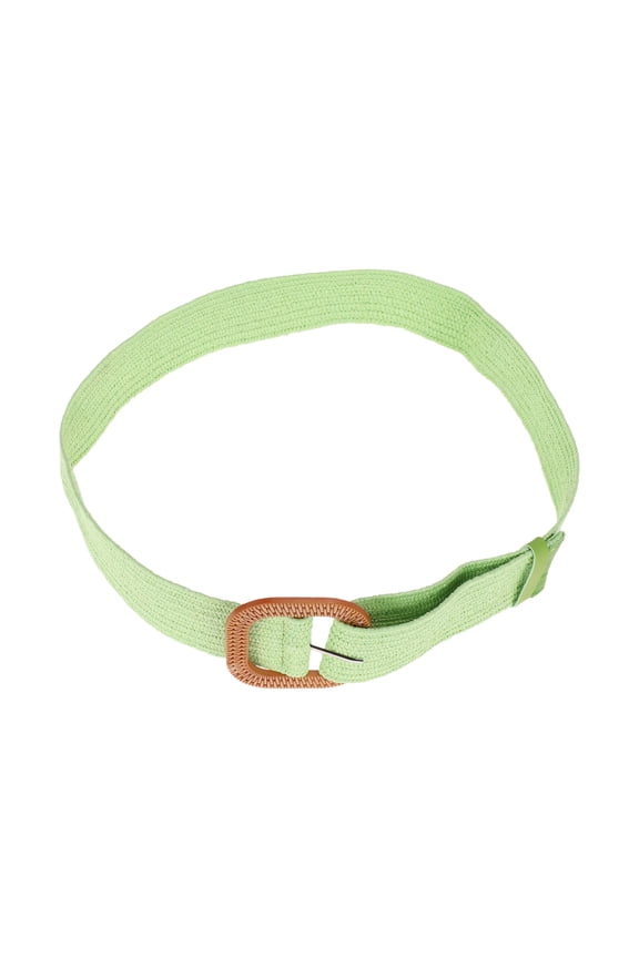 1 Pc Adjustable Waist Belt Square Clasp Waist Cord Green