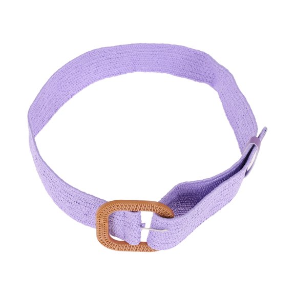 Unique Bargains 1 Pc Adjustable Waist Belt Square Clasp Waist Cord Purple