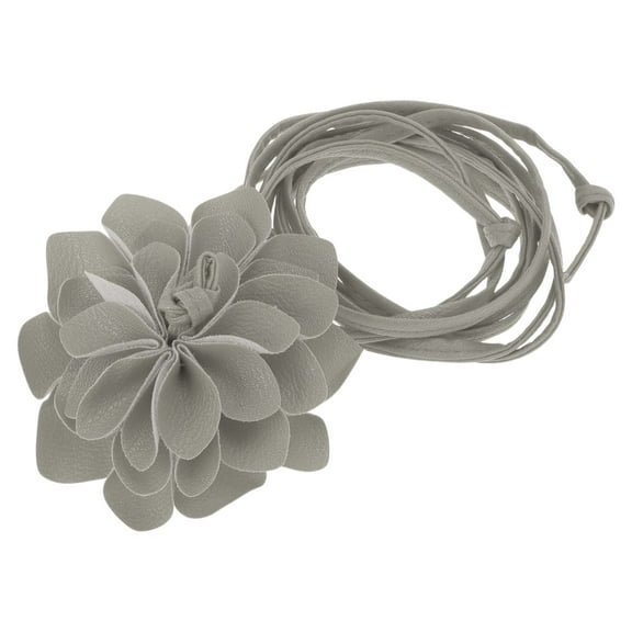 Unique Bargains 1 Pc Adjustable Waist Belt Versatile Long Adjustable Waist Cord for Women Gray