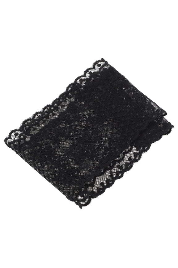 1 Pc Adjustable choker necklace Embroidery Pattern Wrap around wrist bracelet Black