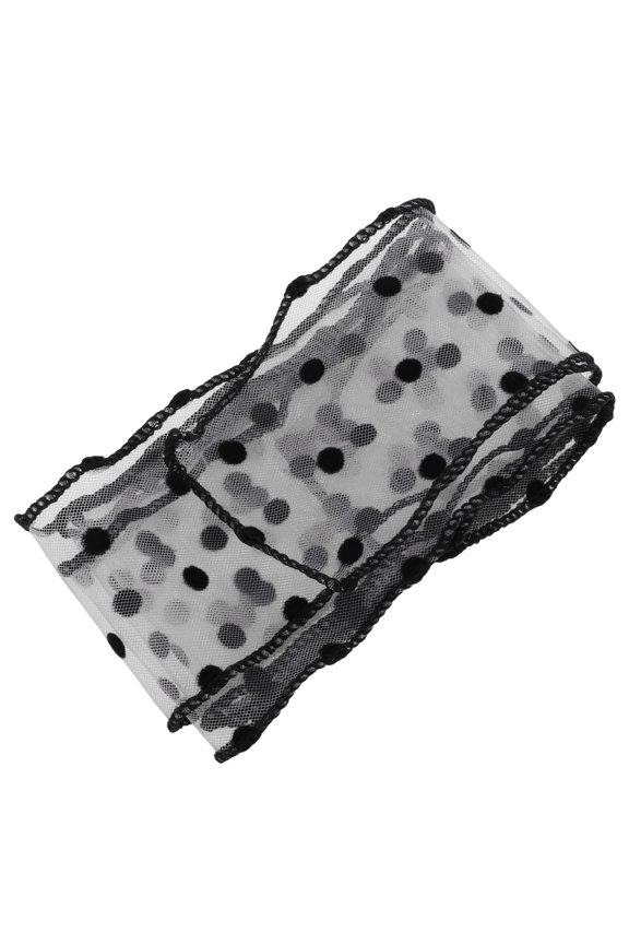 1 Pc Adjustable choker necklace Polka Dot Scarf Pattern Wrap around wrist bracelet Black