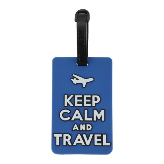 Unique Bargains 1 Pc Aircraft Pattern Luggage Tag for Travelling Blue