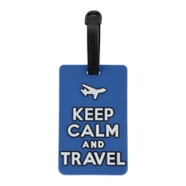 Unique Bargains 1 Pc Aircraft Pattern Luggage Tag for Travelling Blue