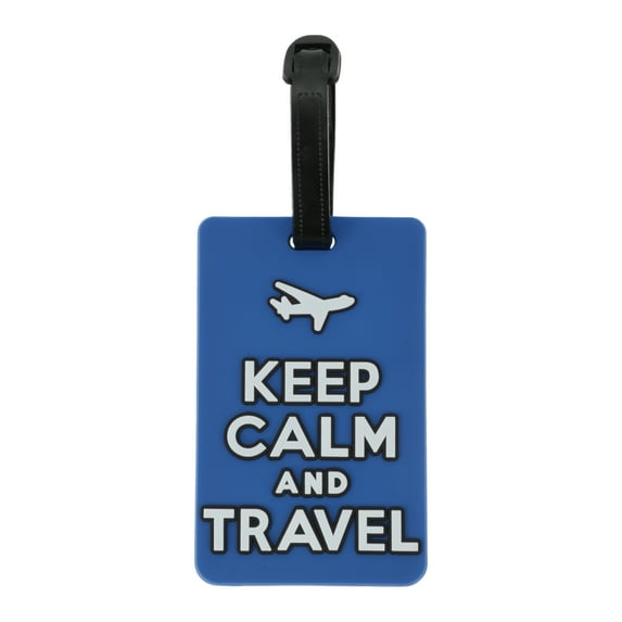 Unique Bargains 1 Pc Aircraft Pattern Luggage Tag for Travelling Blue