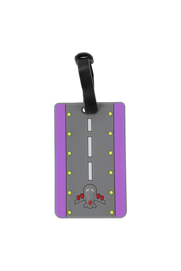 1 Pc Aircraft Route Pattern Luggage Tag for Travelling Purple