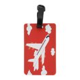 thumbnail image 1 of Unique Bargains 1 Pc Airplane Clouds Luggage Tag for Travelling Red, 1 of 5