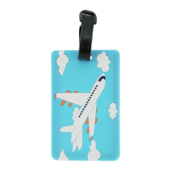 Unique Bargains 1 Pc Airplane Clouds Luggage Tag for Travelling Sky Blue