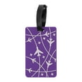 thumbnail image 1 of Unique Bargains 1 Pc Airplane Lines Pattern Luggage Tag for Travelling Purple, 1 of 5