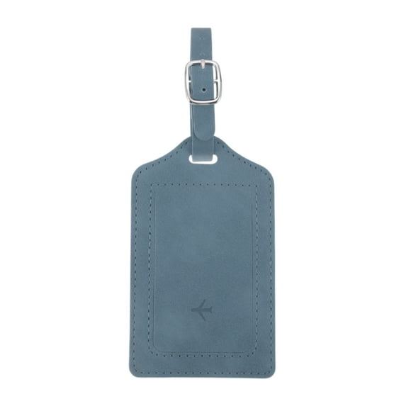Unique Bargains 1 Pc Airplane Luggage Tag for Travelling Blue Polyurethane