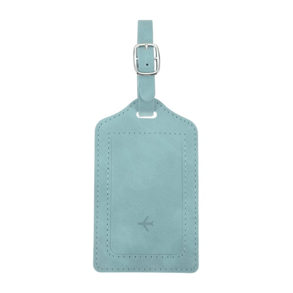 Unique Bargains 1 Pc Airplane Luggage Tag for Travelling Light Blue Polyurethane