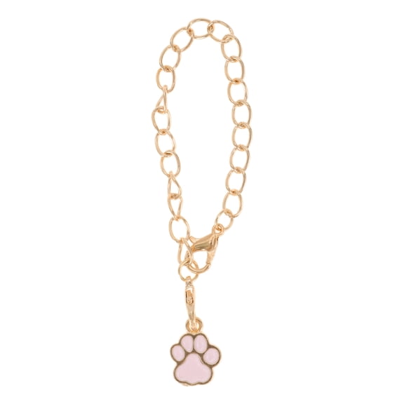 Unique Bargains 1 Pc Animal Footprints Cup Chain Charm Water Cup Pendant Pink Alloy