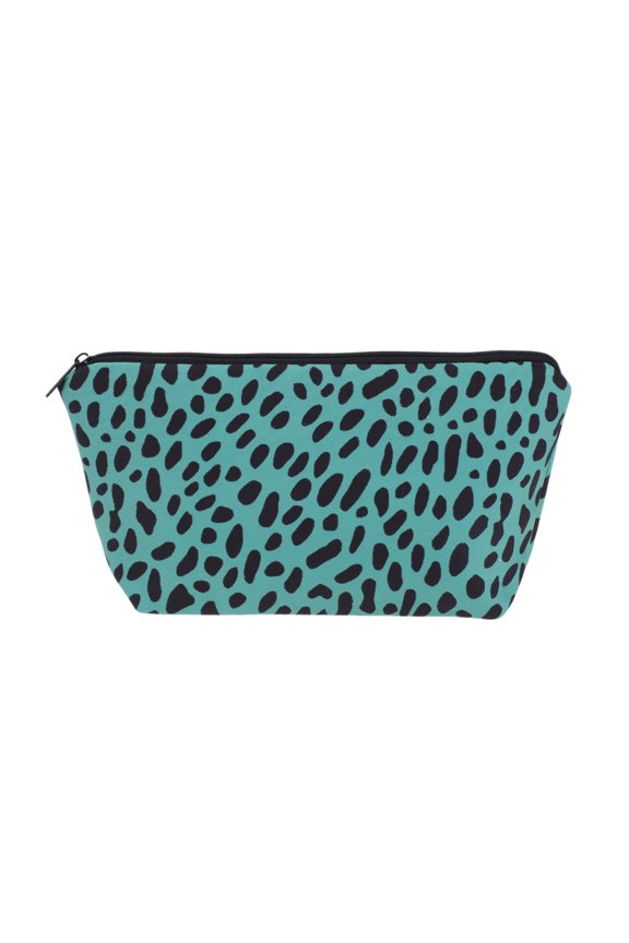 1 Pc Animal Print Makeup Bag for Vacation Business Travel White Polyester