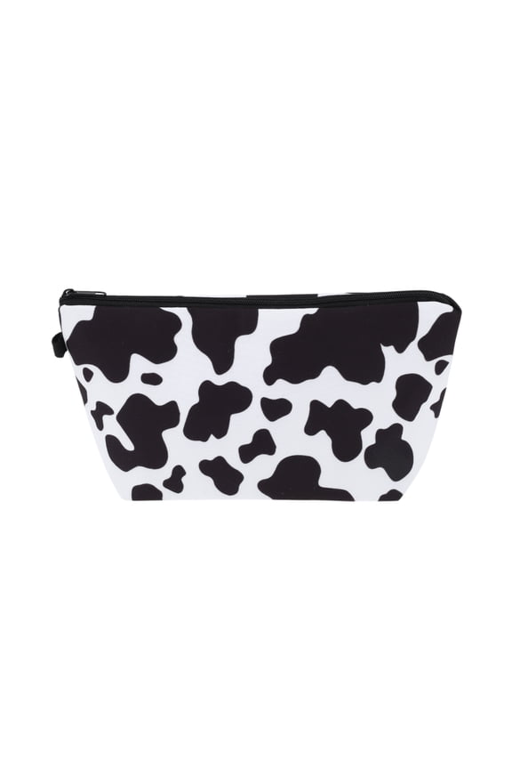 1 Pc Animal Printing Makeup Bag for Vacation Travel White Black Polyester