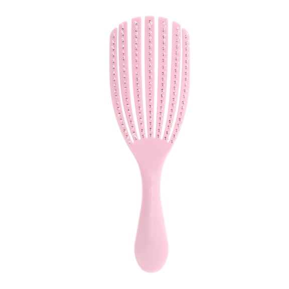 Unique Bargains 1 Pc Anti-Static Hollow Hair Brush for Curly Straight Wavy Hair ABS Pink