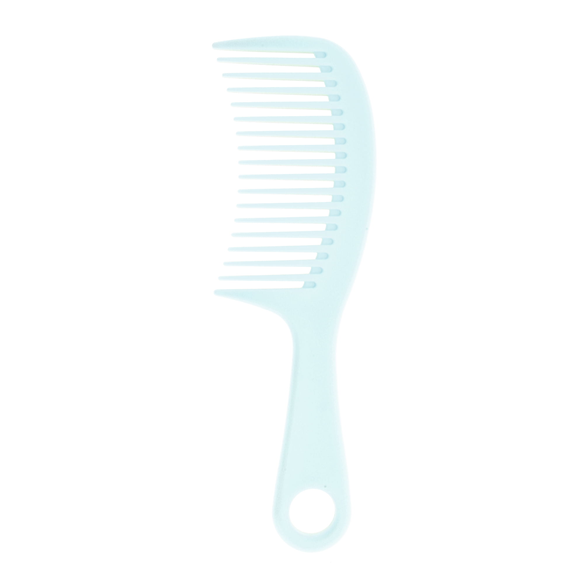Unique Bargains 1 Pc Arc Round Hole Wide Tooth Comb for Daily Use Blue