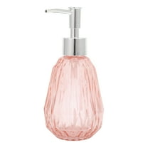 Unique Bargains 1 Pc Argyle Pattern Soap Dispenser 11.84oz Orange Silver Tone