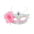 thumbnail image 1 of Unique Bargains 1 Pc Ball Princess Half Face Party Mask for Masquerade Party Pink, 1 of 5