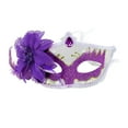 thumbnail image 1 of Unique Bargains Halloween Christmas 1 Pc Ball Princess Half Face Party Mask for Masquerade Party Purple, 1 of 5