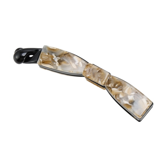 Unique Bargains 1 Pc Banana Clip Fashion Pattern Hair Clip Beige Brown