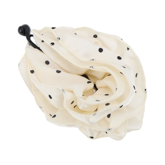 Unique Bargains 1 Pc Banana Clip Satin Hair Clip Beige Black