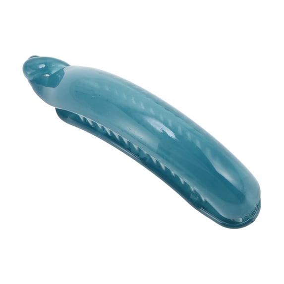 Unique Bargains 1 Pc Banana Clip Solid Color Hair Clip Blue