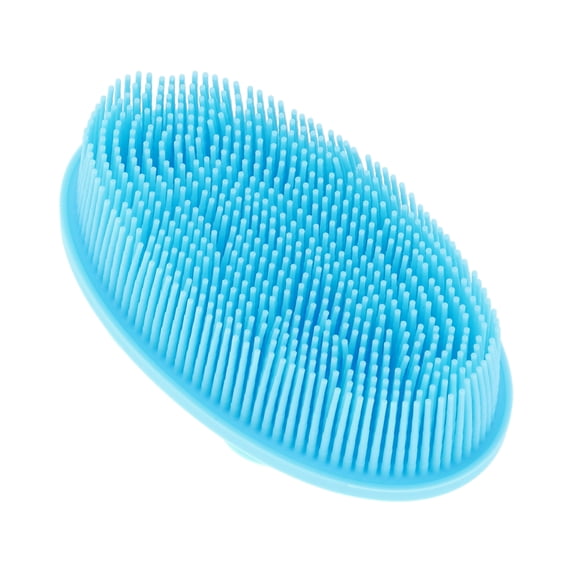 Unique Bargains 1 Pc Bath Brush Back Scrubber for Bathroom for Shower 4.72"x2.76"x1.34" Blue