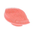 thumbnail image 1 of Unique Bargains  1 Pc Bath Brush Leaves Back Scrubber for Bathroom Shower 5.16"x3.54"x2.01" Pink, 1 of 6