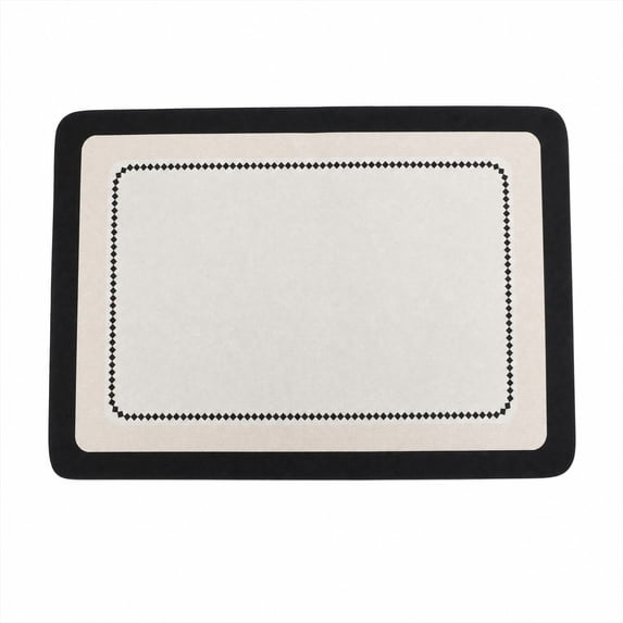 Unique Bargains 1 Pc Bath Mat Super Absorbent Bathroom Mat Rug Black Beige