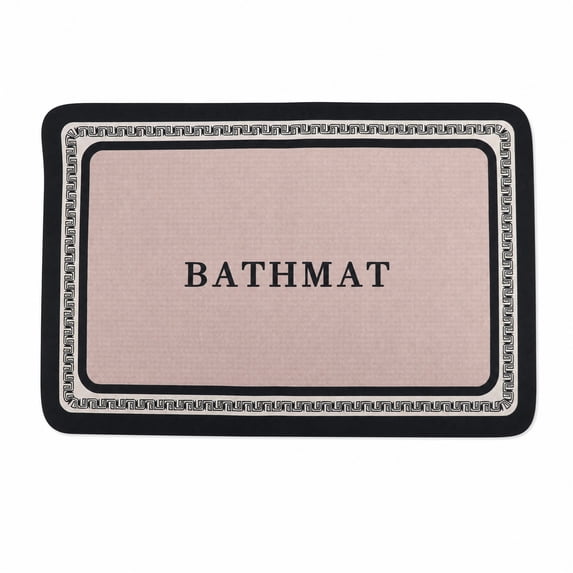 Unique Bargains 1 Pc Bath Mat Super Absorbent Bathroom Mat Rug Khaki Black