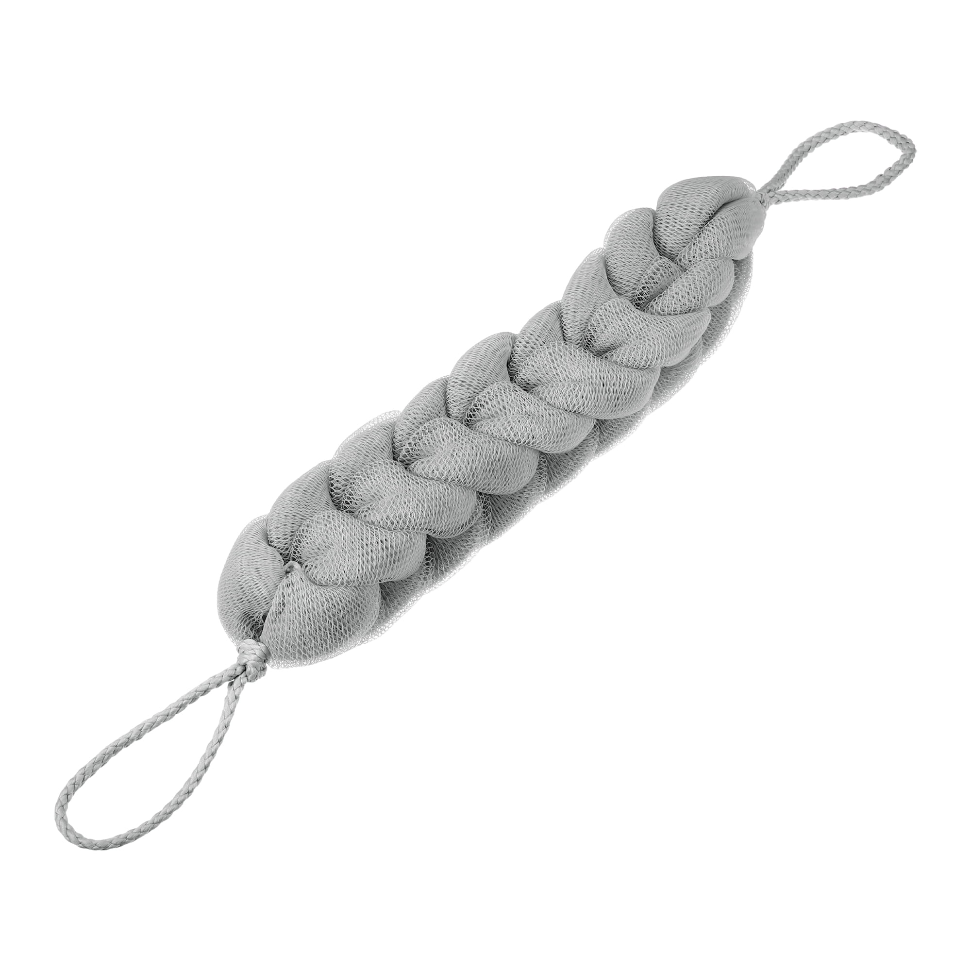 Unique Bargains 1 Pc Bath Shower Loofah Sponge Body Puffs 11.42"x2.20"x1.97" Gray