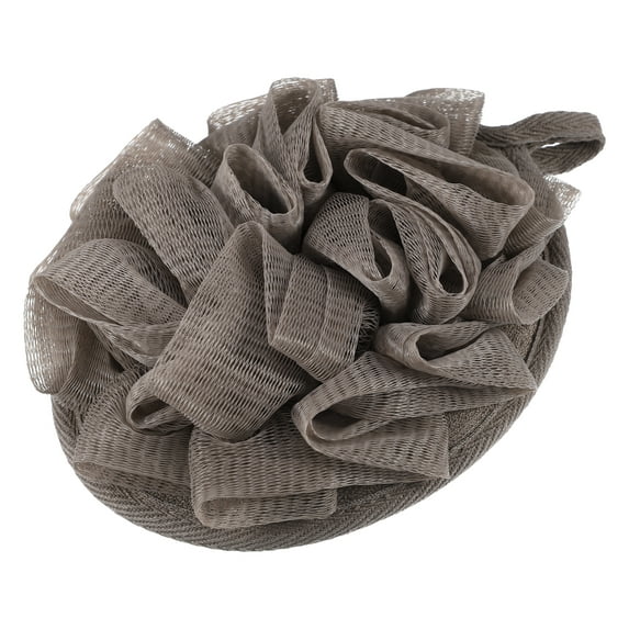 Unique Bargains 1 Pc Bath Shower Loofah Sponge Body Puffs for Bath Shower 5.91"x5.12" Brown