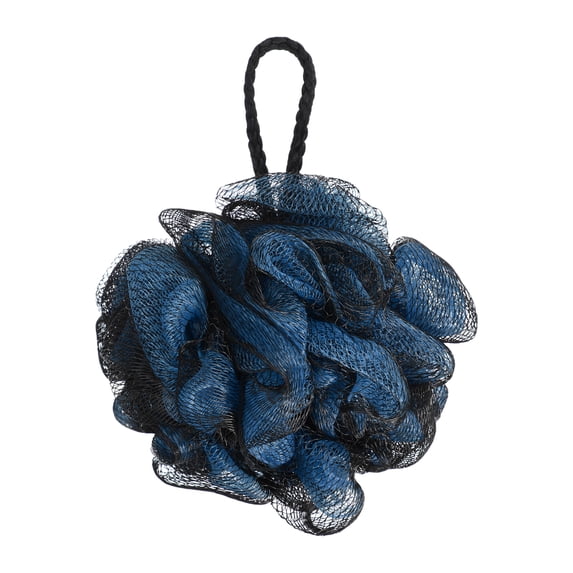 Unique Bargains 1 Pc Bath Shower Loofah Sponge Body Puffs for Bathroom Shower 4.13"x5.12" Blue