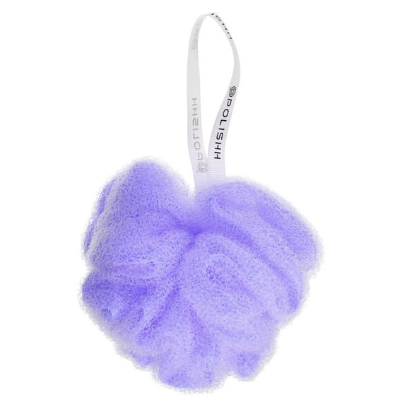 Unique Bargains 1 Pc Bath Shower Loofah Sponge Body Puffs for Shower 5.51"x4.72" Purple
