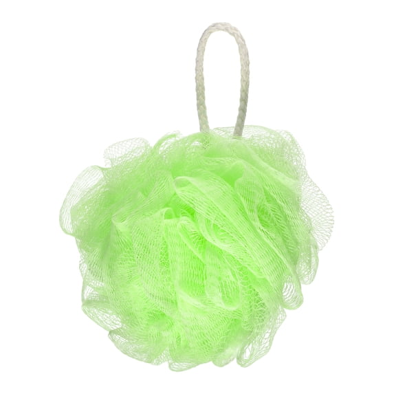 Unique Bargains 1 Pc Bath Shower Loofah Sponges Body Puffs for Bathroom 5.12"x5.51" Green