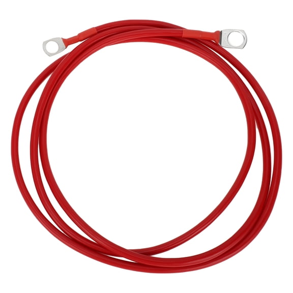 Unique Bargains 1 Pc Battery Inverter Cable 10 AWG Gauge 5FT 3/8" Lug 5/16" Lug Battery Cable Universal for Car Vehicle Boat RV Solar Tinned Copper Red