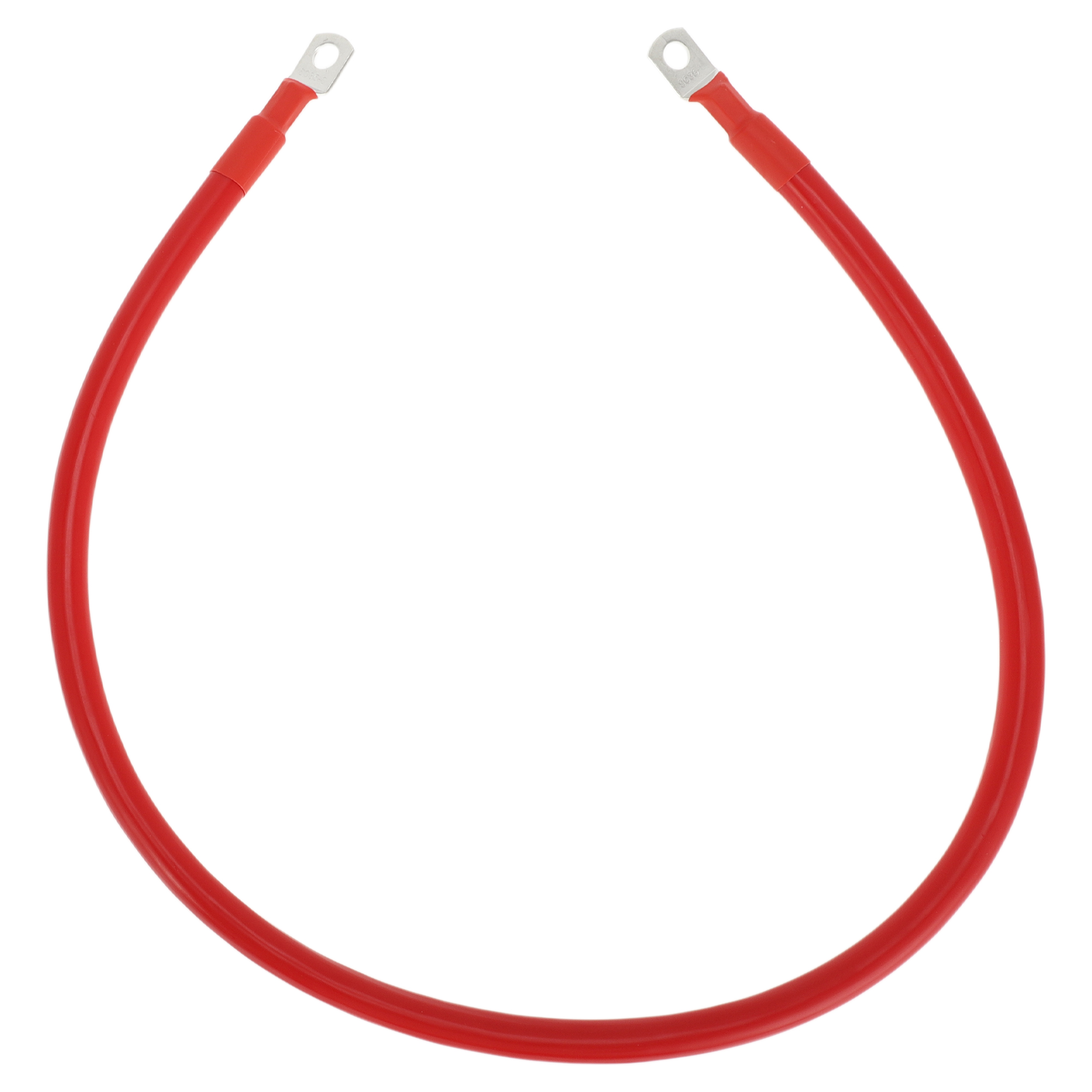 Unique Bargains 1 Pc Battery Inverter Cable 2 AWG Gauge 2.5FT 5/16" Lug Battery Cable Universal for Car Vehicle Boat RV Solar Tinned Copper Red