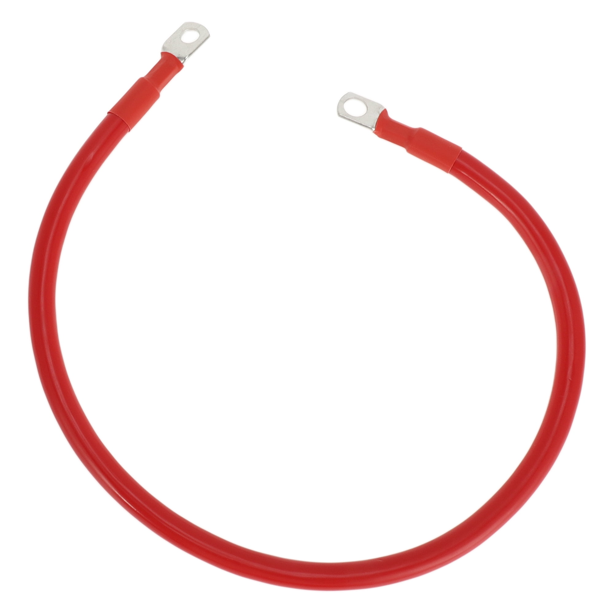 Unique Bargains 1 Pc Battery Inverter Cable 2 AWG Gauge 2FT 3/8" Lug 5/16" Lug Battery Cable Universal for Car Vehicle Boat RV Solar Tinned Copper Red