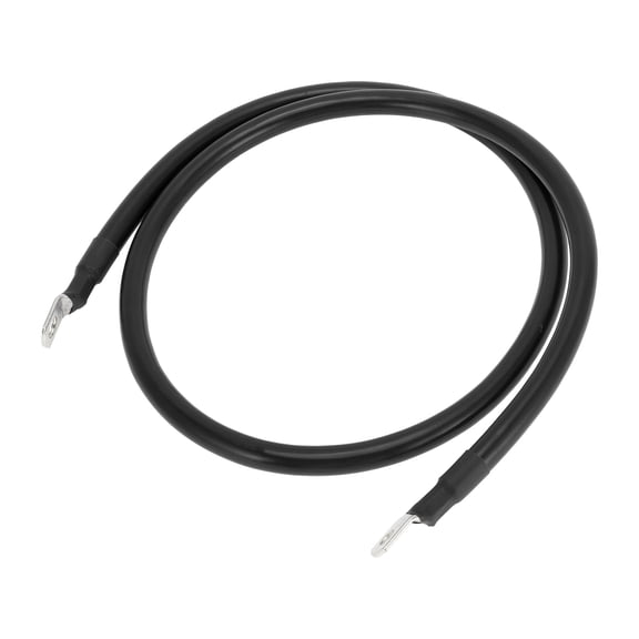 Unique Bargains 1 Pc Battery Inverter Cable Battery Cable 3/8" 5/16" Lug 1/0 AWG Gauge 3.5FT Black Tinned Copper