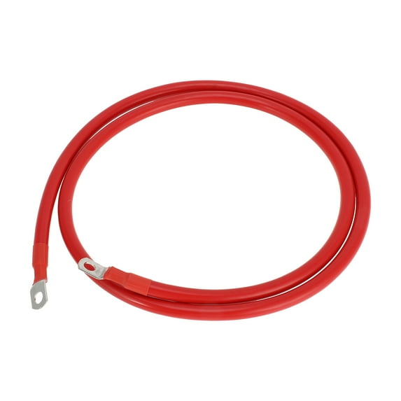 Unique Bargains 1 Pc Battery Inverter Cable Battery Cable 3/8" Lug 1/0 AWG Gauge 6FT Red Tinned Copper