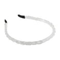 thumbnail image 1 of Unique Bargains 1 Pc Beaded Hair Hoop Headband Hairband for Women White 0.43 Inch Wide, 1 of 7