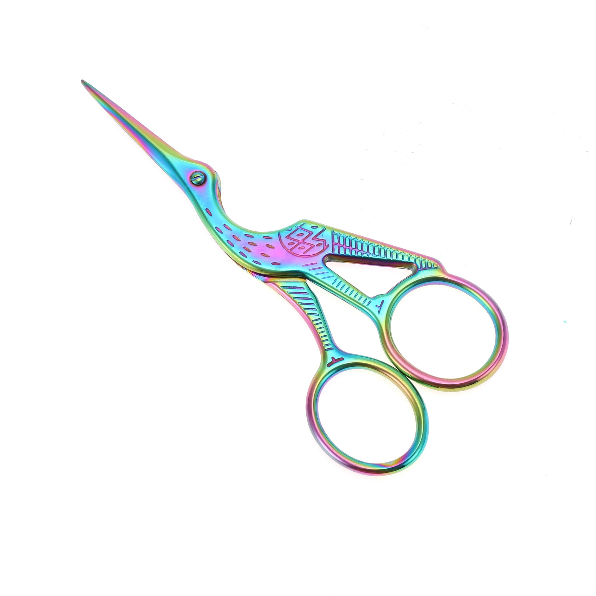 Unique Bargains 1 Pc Big Crane Scissors Facial Hair Parlor Assorted Color