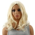 thumbnail image 1 of Unique Bargains 1 Pc Big Curly Long Hair Hair Wig High Temperature Fiber 20in Human Wig Gold Tone for Women, 1 of 6