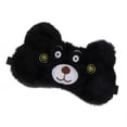 thumbnail image 1 of Unique Bargains 1 Pc Black Cartoon Bears Sleep Mask Soft Eye Shade Cover for Light, 1 of 7