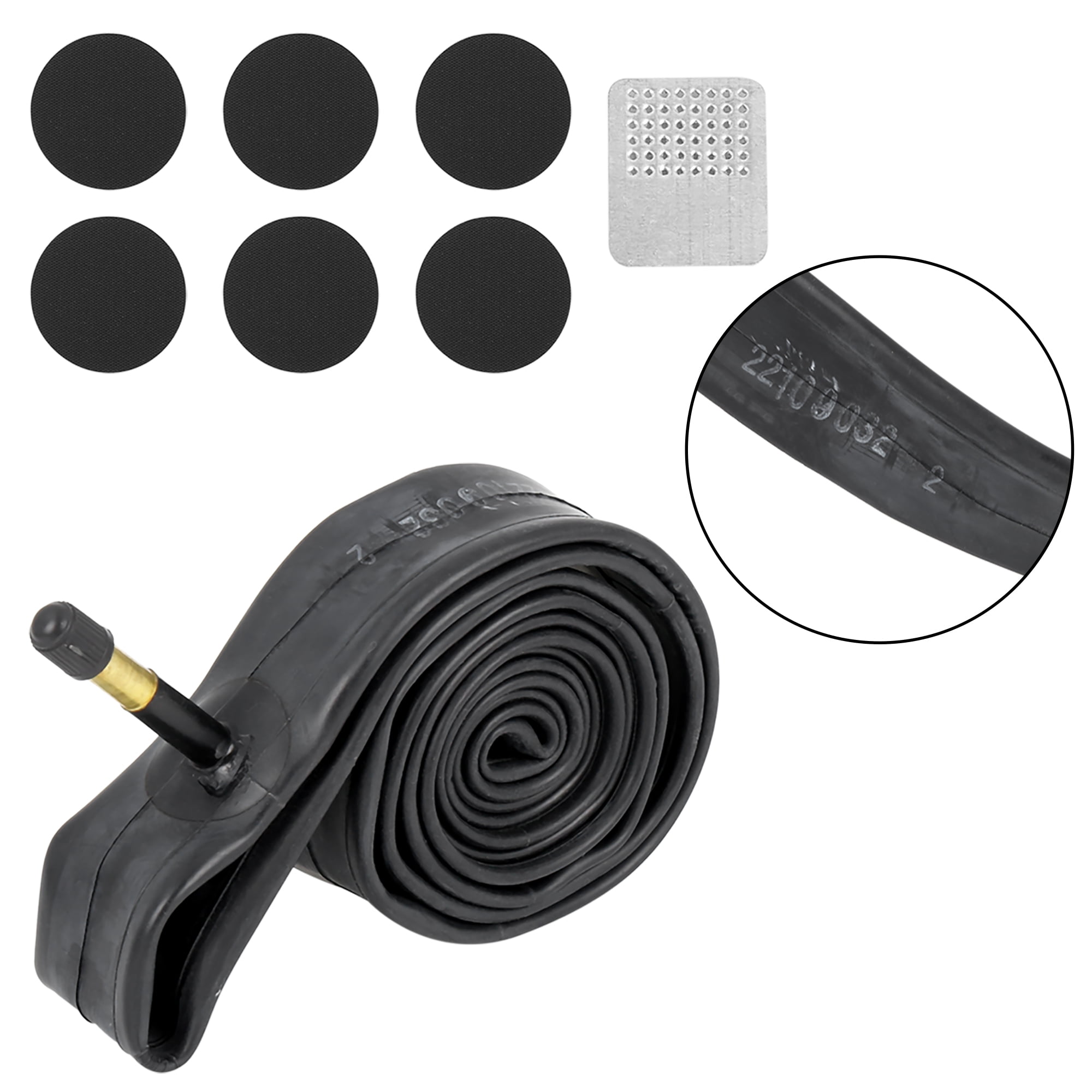 Unique Bargains 1 Pc Black Cruiser Bike Inner Tube US Type Valve 24"x1